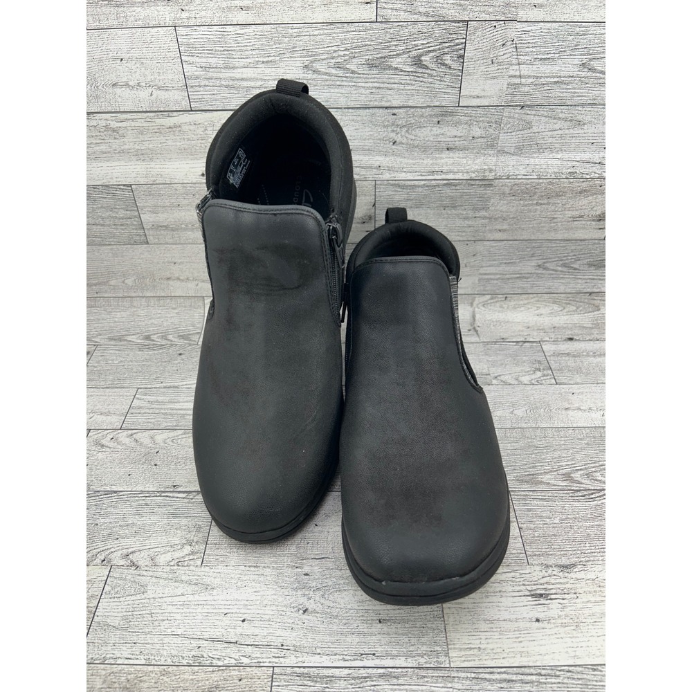 Clarks Cloudsteppers Black Zipper Ankle Boots Women's Size 11 W